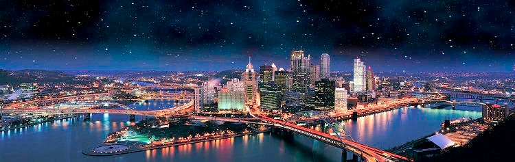 Pittsburgh Skyline on Canvas, Large Wall Art, Pittsburgh Print, Pittsburgh art, Pittsburgh Photo, Pittsburgh Canvas, selling Panoramic Pittsburgh