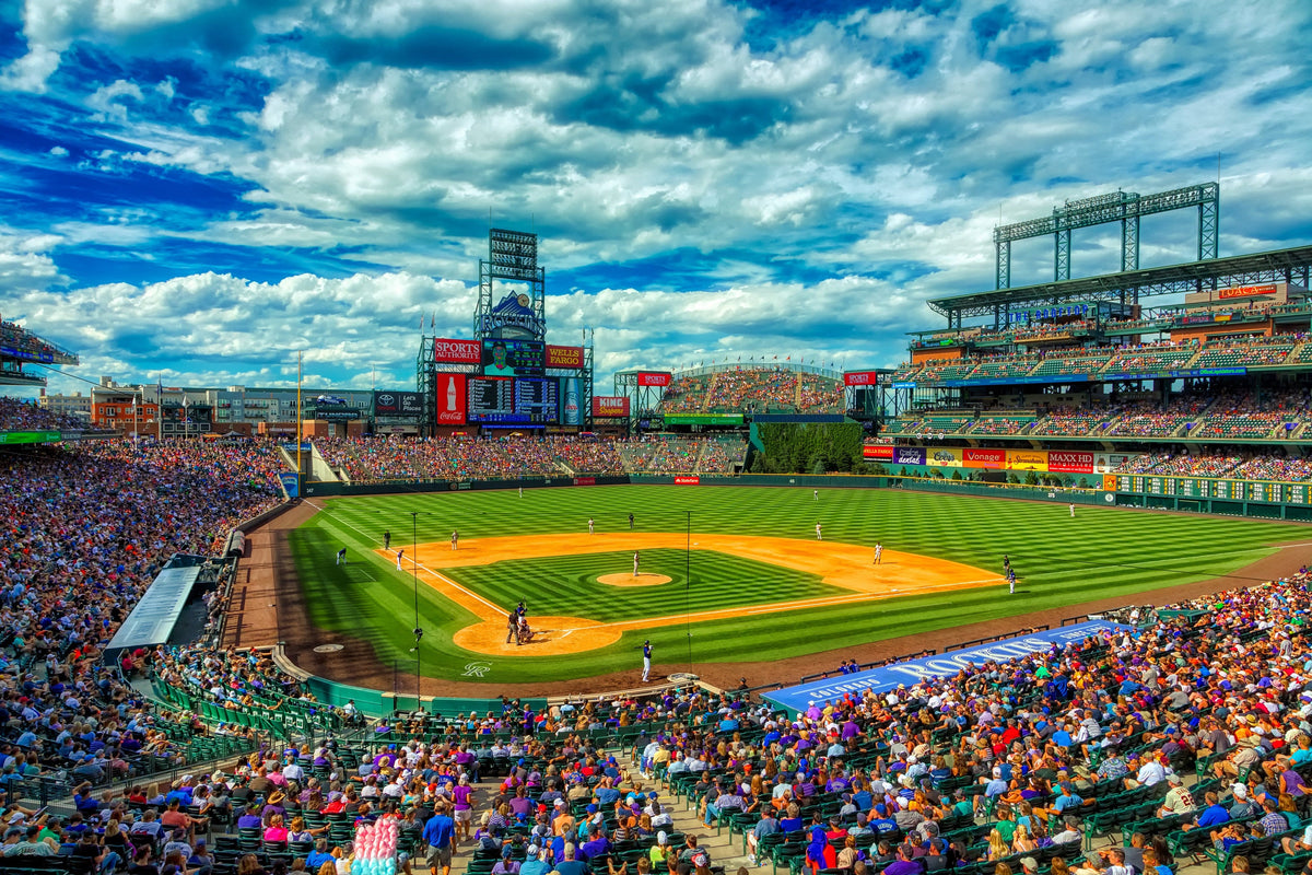 Coors Field Colorado Rockies Poster Man Cave Art Print 