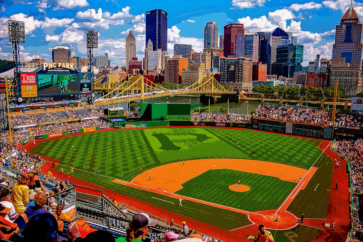 Pnc Park Fireworks In Blue Canvas Print / Canvas Art by RJ Stein  Photography - Fine Art America