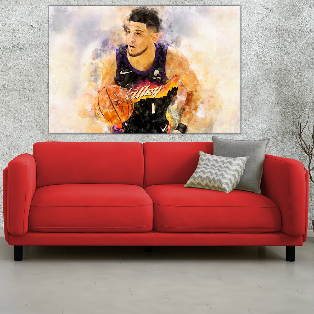 Basketball Star Poster Devin Booker Sports Posters 4 Canvas Poster Wall Art  Decor Print Picture Paintings for Living Room Bedroom Decoration Unframe