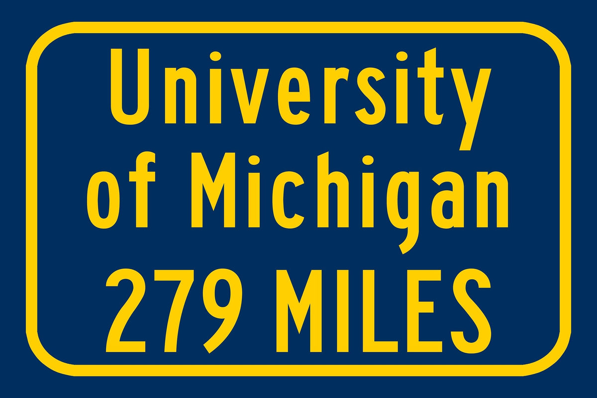Louisville University Custom College Highway Distance Sign
