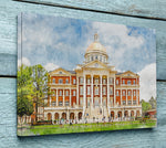 Christopher Newport University canvas watercolor, Graduation gift, Christopher Newport University Print, College wall art