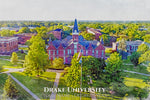 Drake University watercolor. Graduation gift, Drake University , Drake wall art,  College WC