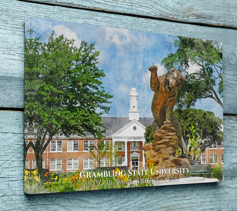 Grambling State University watercolor. Graduation gift, Grambling State University , College wall art,  College WC