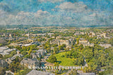 Kansas State University watercolor. Graduation gift, Kansas State University , College wall art,  College WC