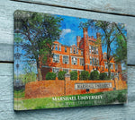 Marshall University watercolor. Graduation gift, Marshall University , College wall art,  College WC