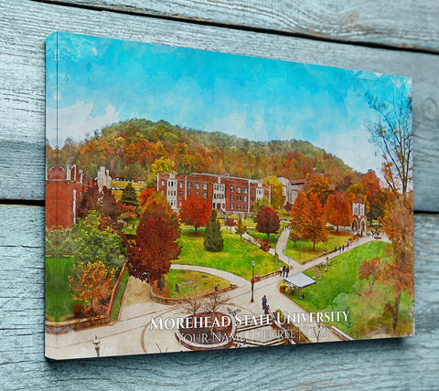 Morehead State University watercolor. Graduation gift, Morehead State University , College wall art,  College WC