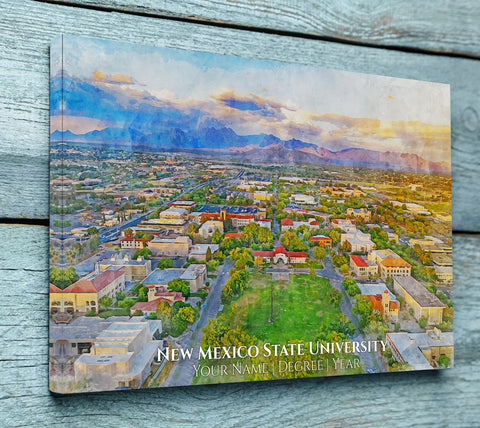 New Mexico State University watercolor. Graduation gift, New Mexico State University , College wall art,  College WC