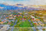 New Mexico State University watercolor. Graduation gift, New Mexico State University , College wall art,  College WC