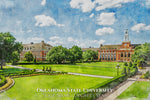 Oklahoma State University watercolor. Graduation gift, Oklahoma State University , College wall art,  College WC