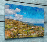 Pepperdine University watercolor. Graduation gift, Pepperdine University , College wall art,  College WC