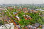 Rutgers University watercolor. Graduation gift, Rutgers University , College wall art,  College WC