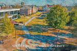 South Carolina State University watercolor. Graduation gift, South Carolina State University , College wall art,  College WC