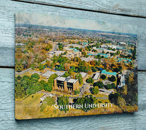 Southern University watercolor. Graduation gift, Southern University , College wall art,  College WC