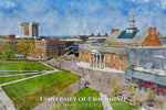 University of Cincinnati watercolor. Graduation gift, University of Cincinnati, College wall art,  College WC