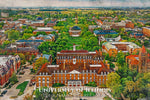 University of Illinois watercolor. Graduation gift, University of Illinois , College wall art,  College WC