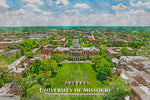 University of Missouri watercolor. Graduation gift, University of Missouri , College wall art,  College WC