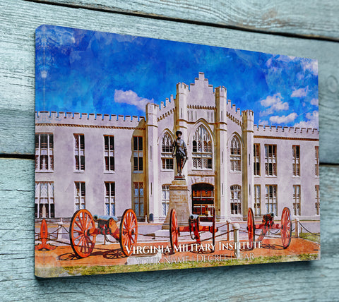 Virginia Military Institute watercolor, Graduation gift, Virginia Military Institute Print, College wall art,  College WC