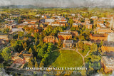 Washington State University watercolor. Graduation gift, Washington State University , College wall art,  College WC