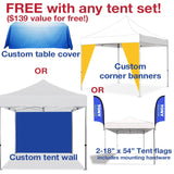 Free shipping on all tent sets