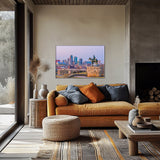 Kansas City Bright Skyline Canvas - Beautiful Wall Art for Your Home, Kansas City canvas wall art