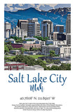 Salt Lake City Travel art, Salt Lake City Skyline Print or Canvas, Salt Lake City wall art, Salt Lake City Travel Poster, Utah Print