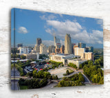 Raleigh, Capture the beauty of Raleigh, North Carolina with this beautiful skyline wall art canvas, Raleigh skyline canvas or print