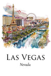 Las Vegas Canvas, Las Vegas Print, Las Vegas wall art, Las Vegas travel art print, Las Vegas Nevada, Las Vegas poster