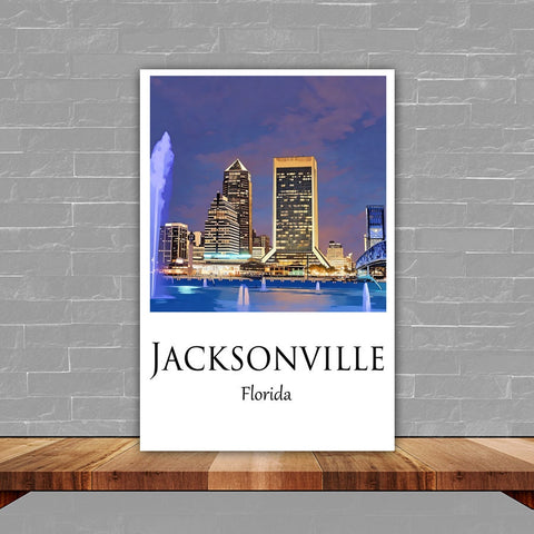 Jacksonville Canvas, Jacksonville Print, Jacksonville wall art, Jacksonville travel art print, Jacksonville Florida, Jacksonville poster