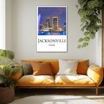 Jacksonville Canvas, Jacksonville Print, Jacksonville wall art, Jacksonville travel art print, Jacksonville Florida, Jacksonville poster