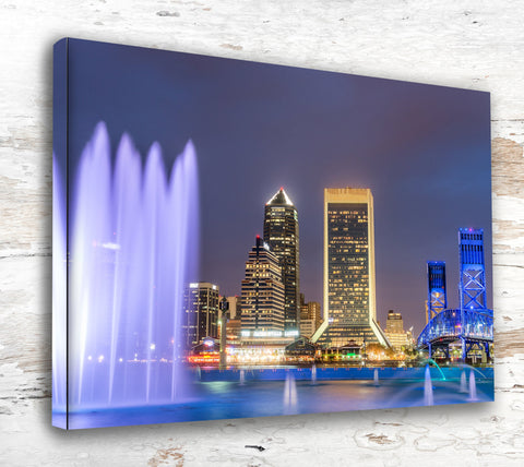 Jacksonville Canvas, Jacksonville Print, Jacksonville wall art, Jacksonville travel art print, Jacksonville Florida, Jacksonville poster