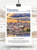 Havana Canvas, Havana  Print,  Havana wall art, Havana travel art print, Havana Cuba, Havana  poster