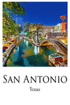 Custom Printed San Antonio travel art Canvas - Cityscape Wall Decor, San Antonio Texas  canvas wall art print, San Antonio Texas Print