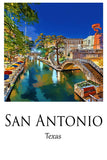 Custom Printed San Antonio travel art Canvas - Cityscape Wall Decor, San Antonio Texas  canvas wall art print, San Antonio Texas Print