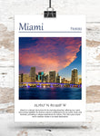 Miami Canvas, Miami Print, Miami wall art, Miami travel art print, Miami Florida, Miami poster