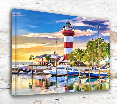 Gorgeous Hilton Head Watercolor Print on Canvas - Bring the Beauty of the Beach into Your Home, Hilton Head South Carolina Canvas Print