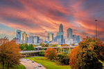 Charlotte NC : Explore the beauty of Charlotte with this stunning skyline wall art canvas! Queen City canvas