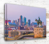 Kansas City Bright Skyline Canvas - Beautiful Wall Art for Your Home, Kansas City canvas wall art