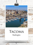 Tacoma Washington  Tacoma watercolor, Tacoma  wall art, Tacoma  canvas wall art,  Tacoma watercolor wall art, Tacoma travel art