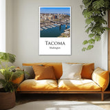 Tacoma Washington  Tacoma watercolor, Tacoma  wall art, Tacoma  canvas wall art,  Tacoma watercolor wall art, Tacoma travel art