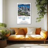 Salt Lake City Travel art, Salt Lake City Skyline Print or Canvas, Salt Lake City wall art, Salt Lake City Travel Poster, Utah Print