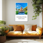 Charleston Canvas, Charleston Print, Charleston wall art, Charleston travel art print, Charleston South Carolina, Charleston  poster