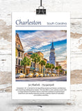 Charleston Canvas, Charleston Print, Charleston wall art, Charleston Battery travel art print, Charleston South Carolina, Charleston  poster