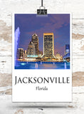 Jacksonville Canvas, Jacksonville Print, Jacksonville wall art, Jacksonville travel art print, Jacksonville Florida, Jacksonville poster