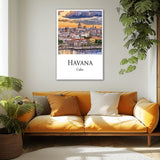 Havana Canvas, Havana  Print,  Havana wall art, Havana travel art print, Havana Cuba, Havana  poster