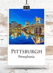 Pittsburgh travel art canvas print, Pittsburgh  wall art, Pittsburgh  canvas art,   Pittsburgh  watercolor canvas wall art, Pittsburgh print