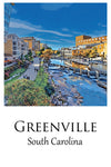 Greenville travel art canvas print, Greenville  wall art, Greenville  canvas art,  Greenville  watercolor canvas wall art, Greenville  print