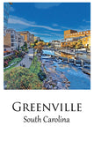 Greenville travel art canvas print, Greenville  wall art, Greenville  canvas art,  Greenville  watercolor canvas wall art, Greenville  print