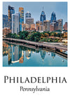 Philadelphia travel art canvas print, Philadelphia wall art Philadelphia canvas art, Philadelphia watercolor canvas wall art,