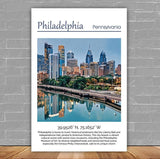 Philadelphia travel art canvas print, Philadelphia wall art Philadelphia canvas art, Philadelphia watercolor canvas wall art,